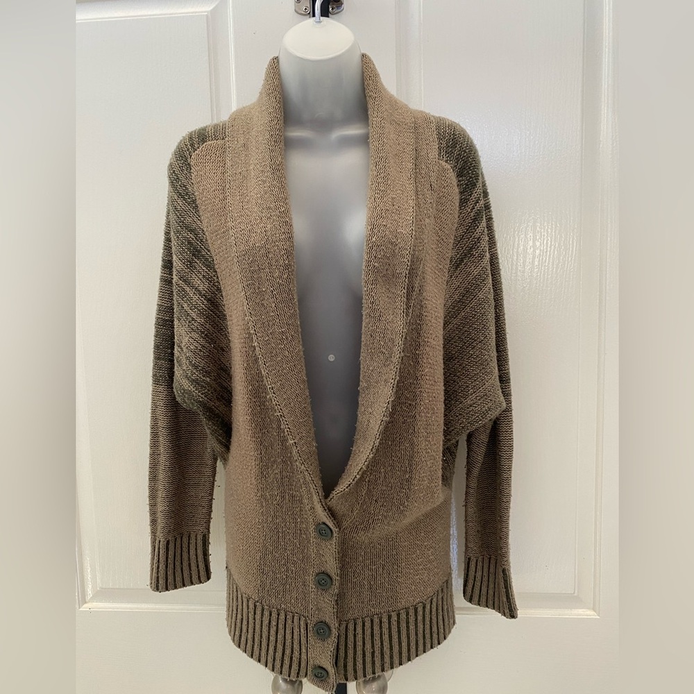 Rubbish Cozy Tan and Brown Women's Sweater Sz S